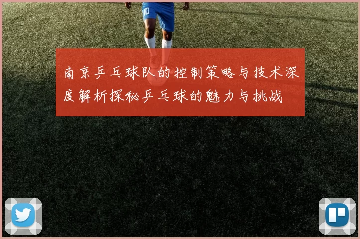 南京乒乓球队的控制策略与技术深度解析探秘乒乓球的魅力与挑战